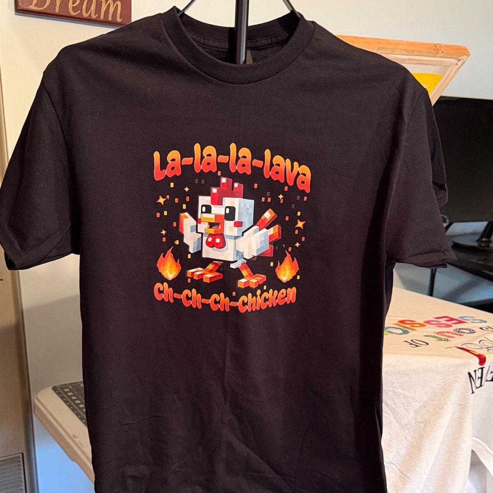 Kids Black 'La-la-la-lava Ch-ch-ch-chicken' Graphic Tee